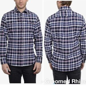 Jachs Brawny Long Sleeve Plaid Flannel Shirt Size LT